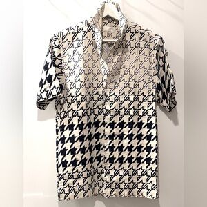 Ted Baker Black and White Houndstooth Shirt NWOT